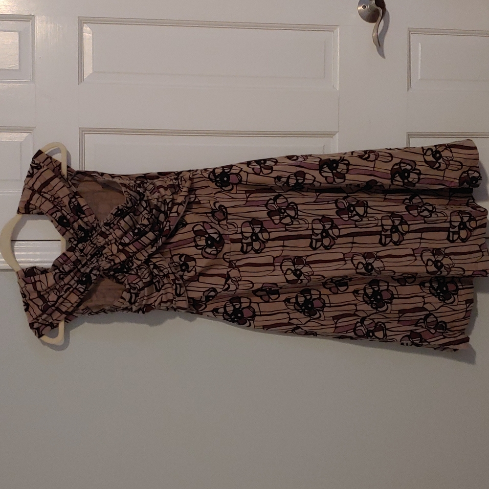 Effie's Heart, XL, Tan and purple print